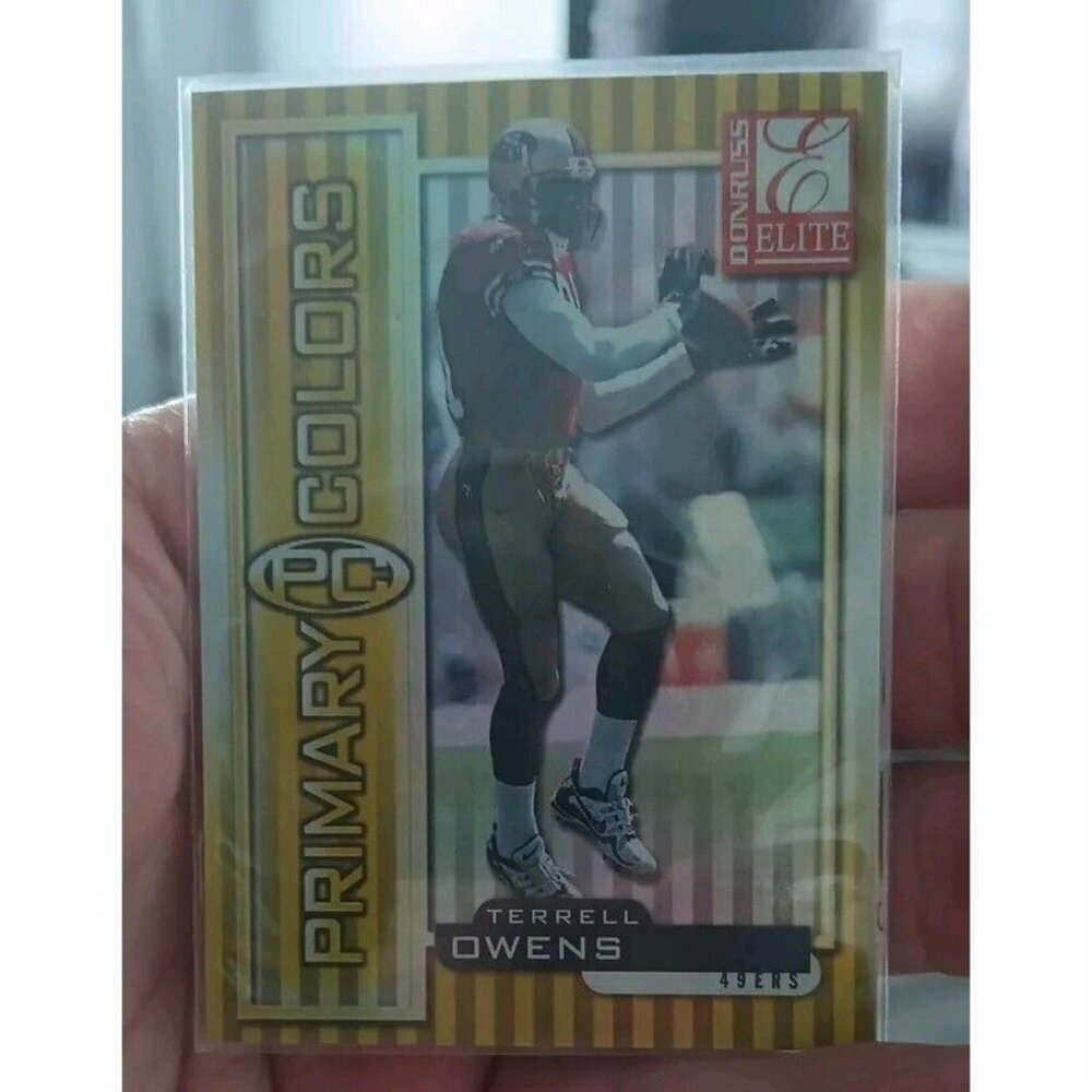 1999 Donruss Elite Primary Colors Yellow /1875 Terrell Owens #24 49ers HOF SP